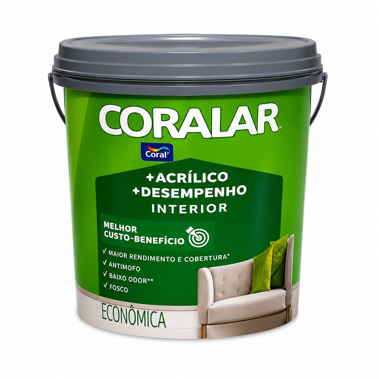 Tinta Acrílica Coral Coralar Acrílico + Desempenho Interior